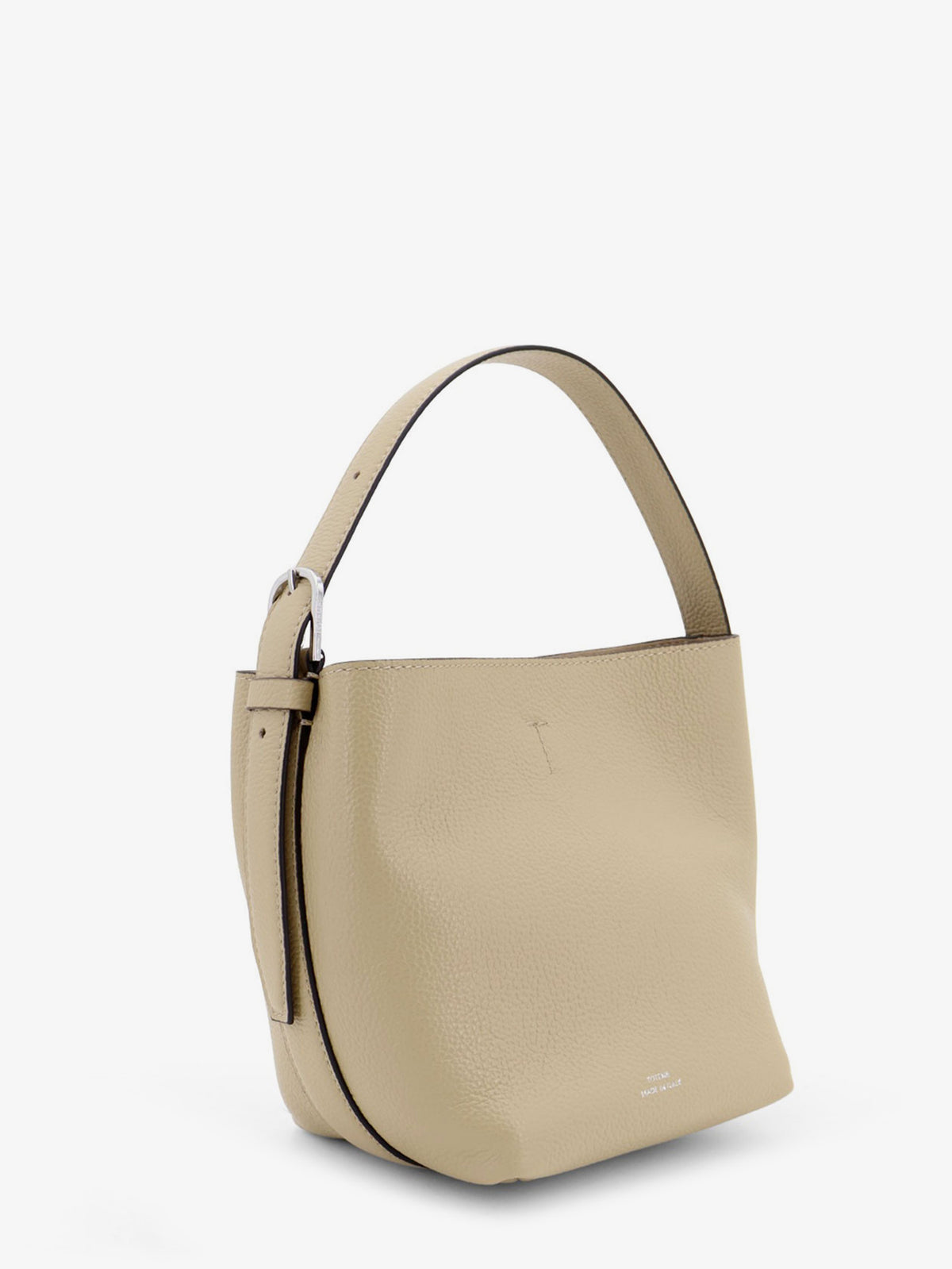 Petite Belted leather handbag with logo lettering print
