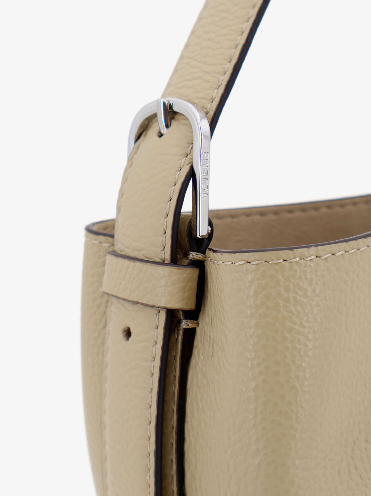 Petite Belted leather handbag with logo lettering print