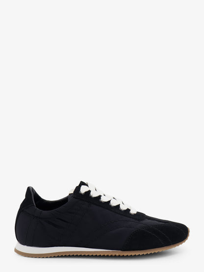 Nylon and suede sneakers with all-over stitching thumbnail