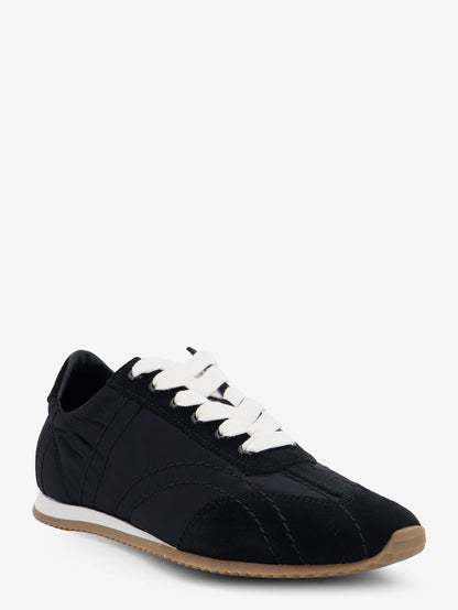 Nylon and suede sneakers with all-over stitching thumbnail
