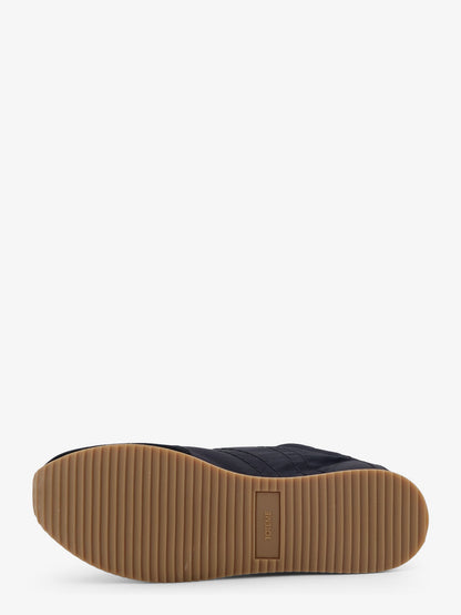 Nylon and suede sneakers with all-over stitching thumbnail