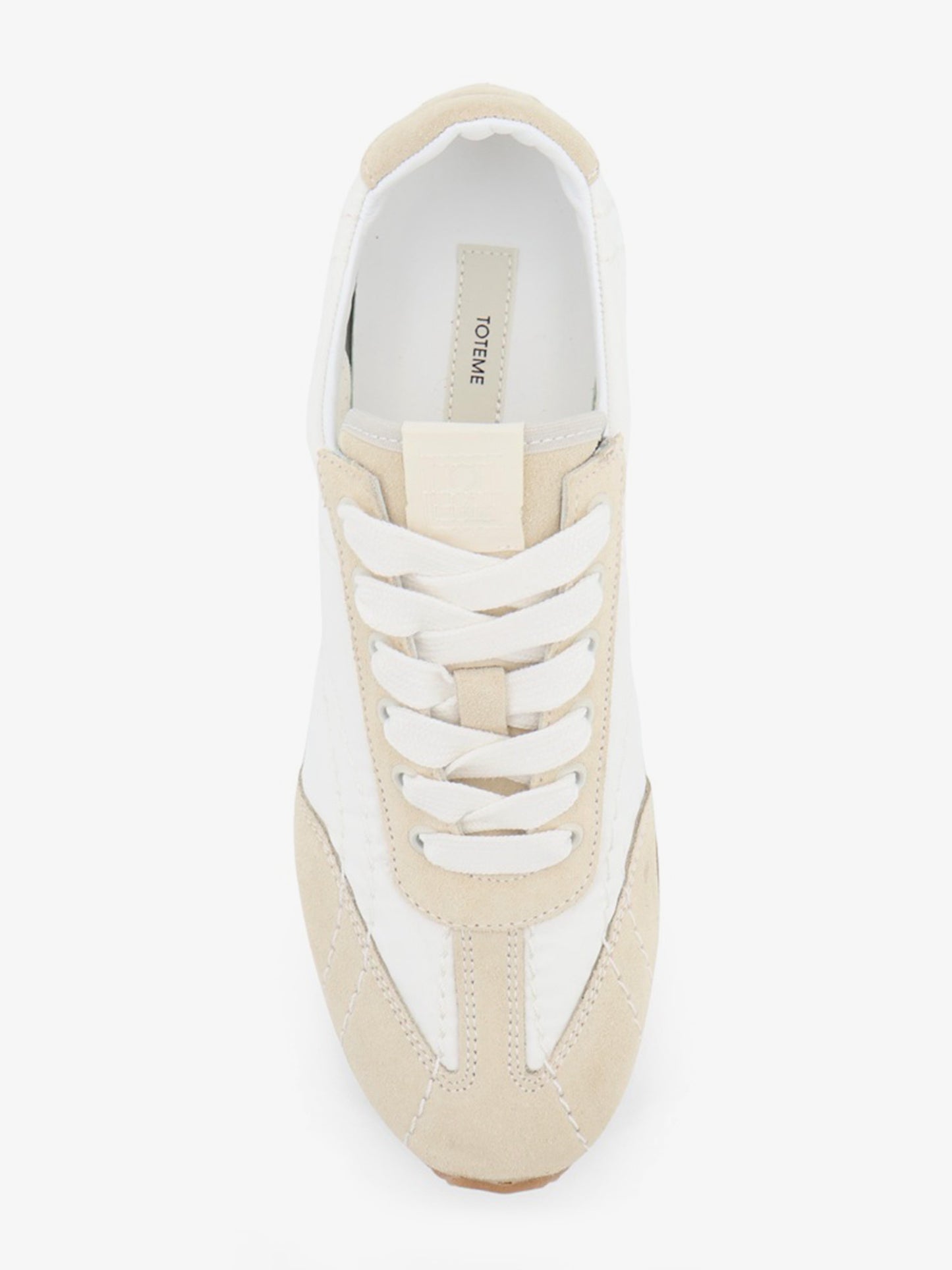 Sneakers in nylon e suede con dettaglio impunture all-over