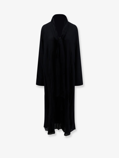 Rounded Neckline recycled viscose dress thumbnail