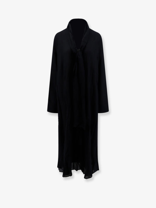 Rounded Neckline recycled viscose dress