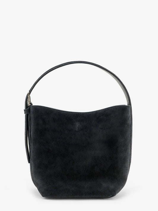 Small Belted suede handbag