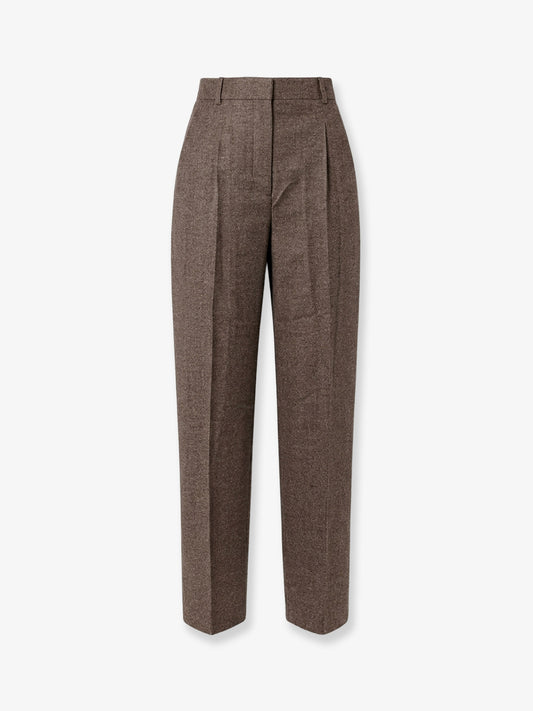 Viscose and certified wool trousers