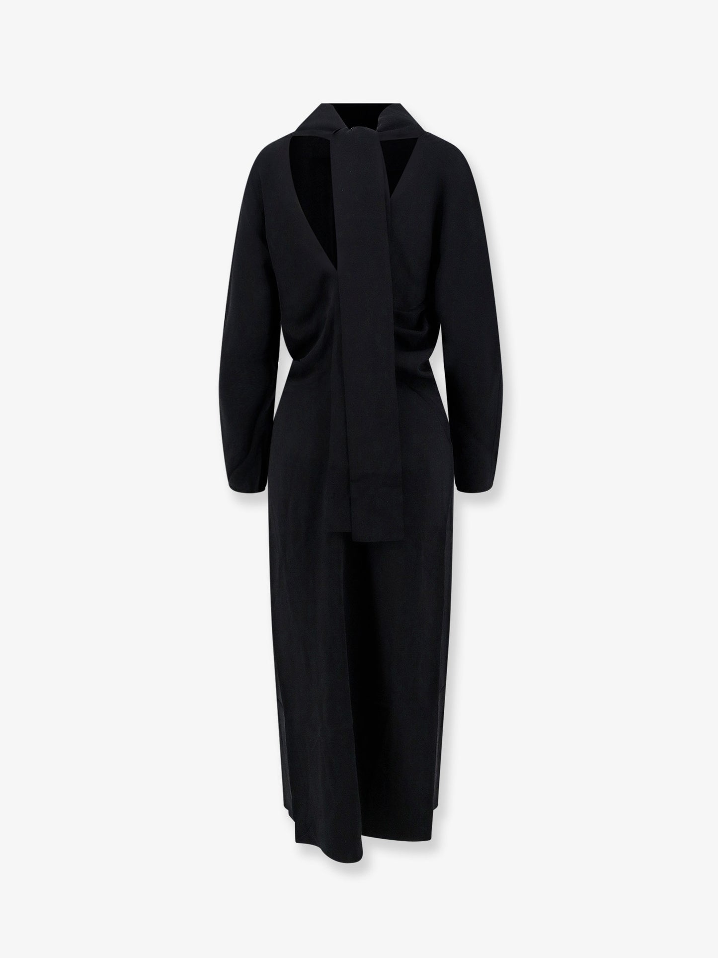 Viscose dress with scarf