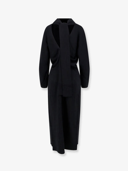 Viscose dress with scarf thumbnail