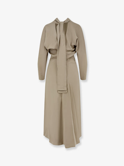 Viscose dress with scarf thumbnail