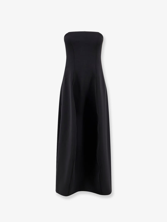 Structured balloon long dress