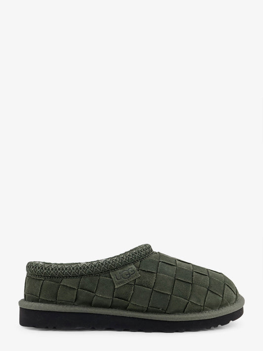 Tasman Woven suede sandals with a basket weave pattern
