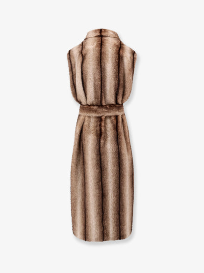 Sleeveless faux fur coat thumbnail