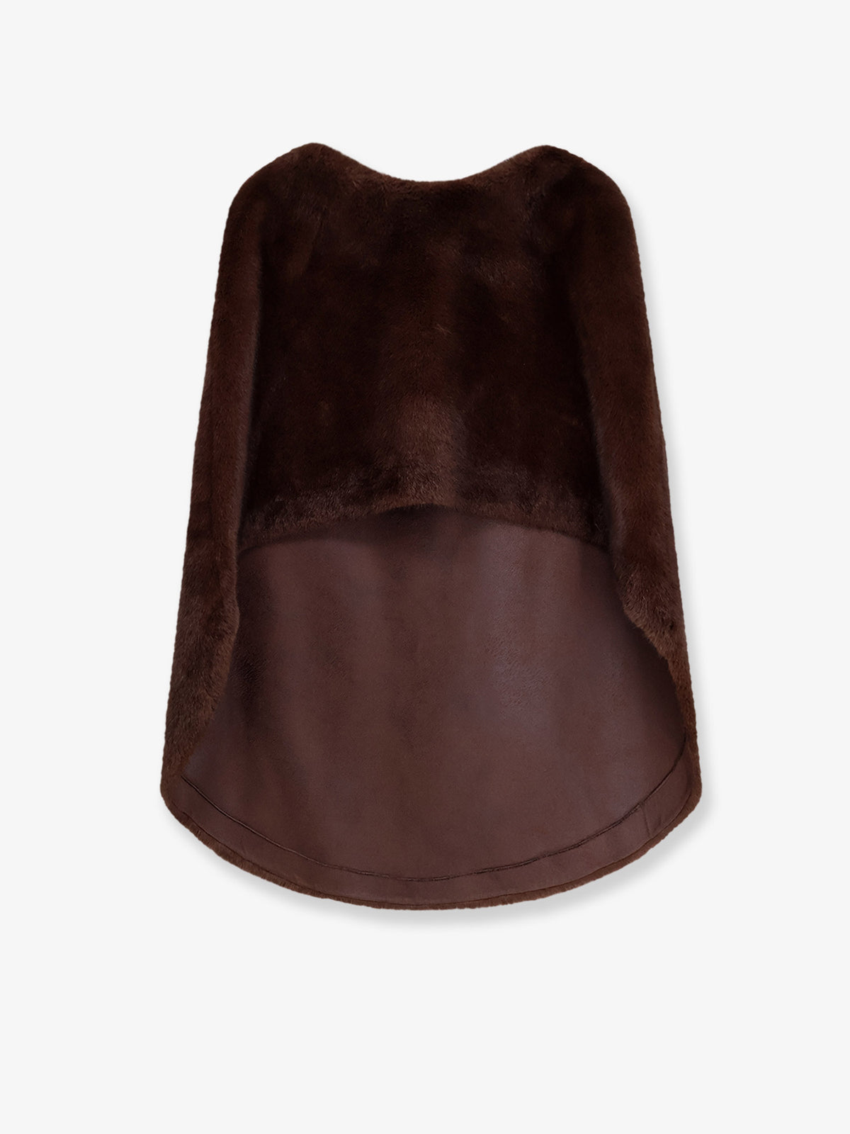 Faux mink cape