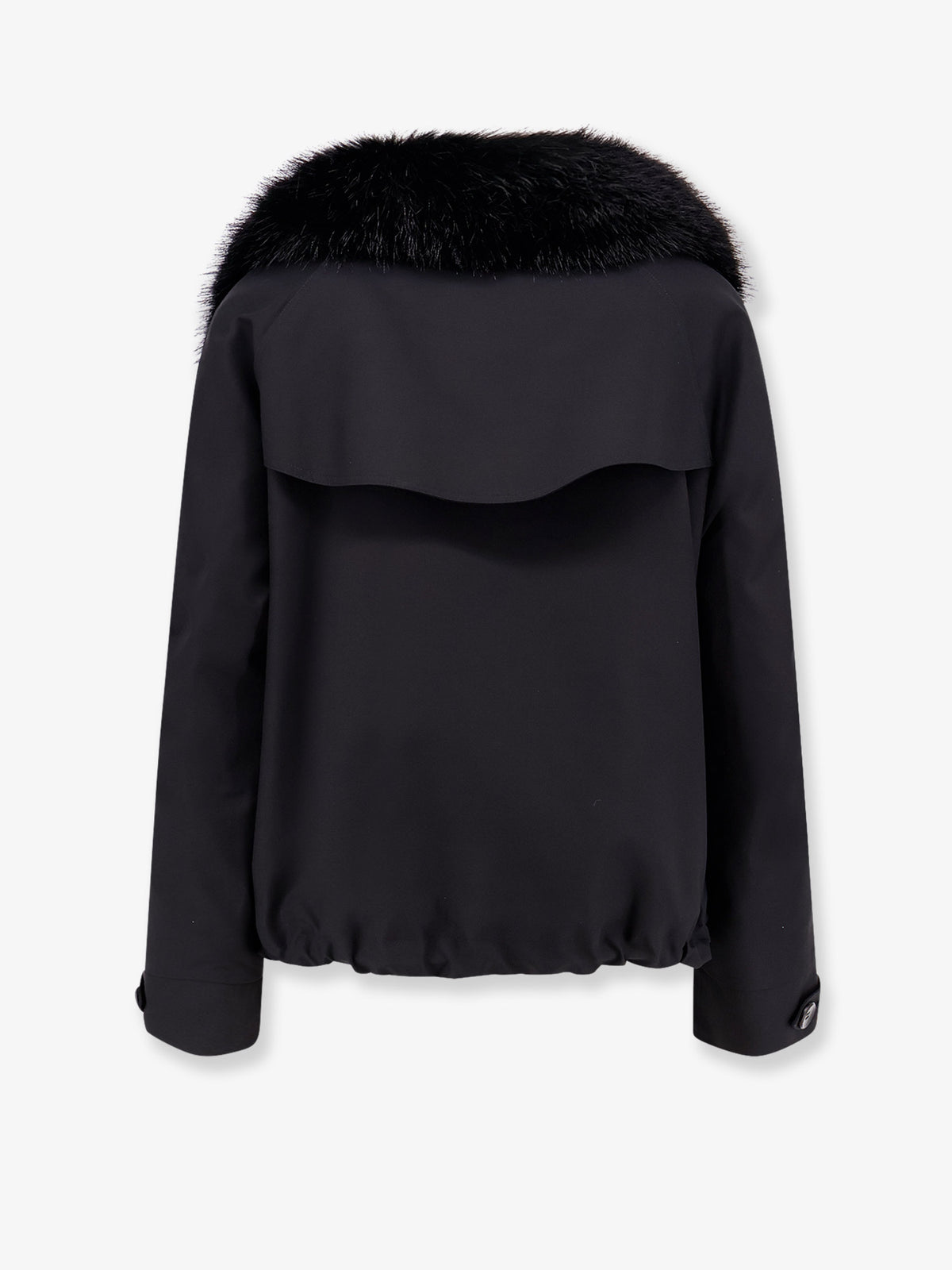 Cotton parka with faux fur lining