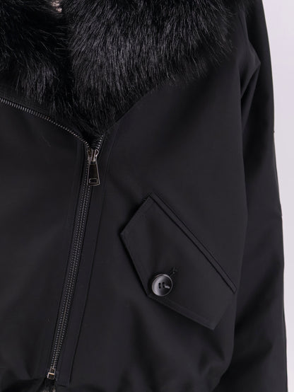 Cotton parka with faux fur lining thumbnail
