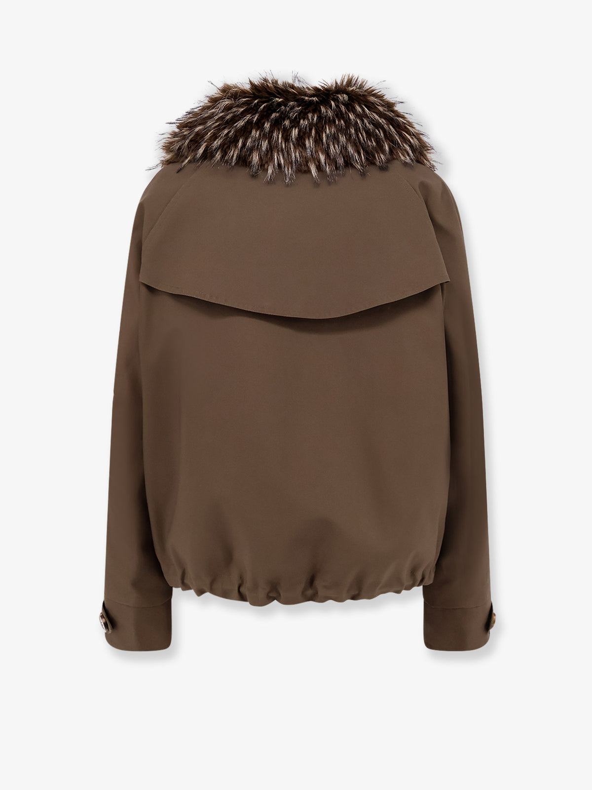Cotton parka with faux fur lining