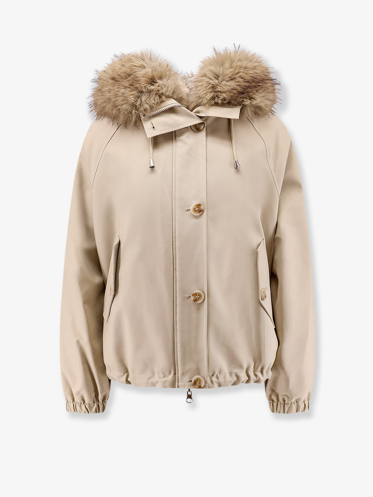 Reversible faux fur parka jacket