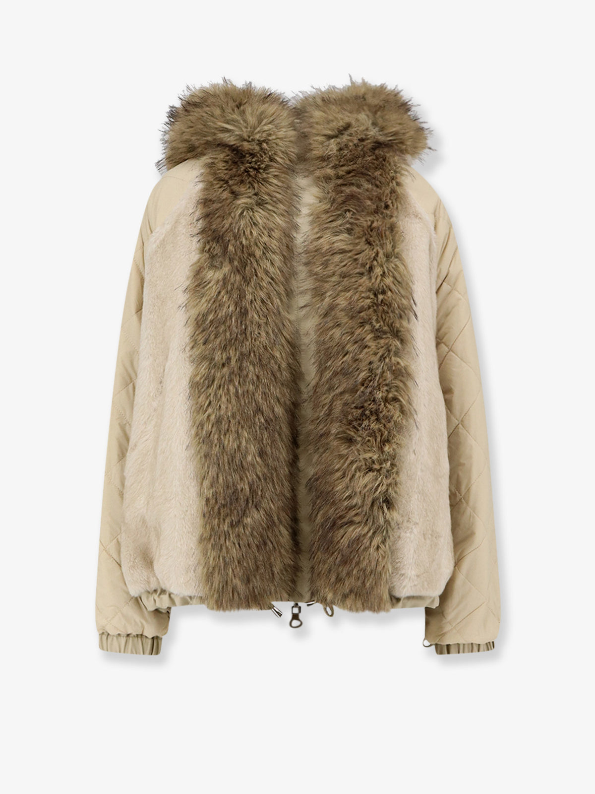 Reversible faux fur parka jacket