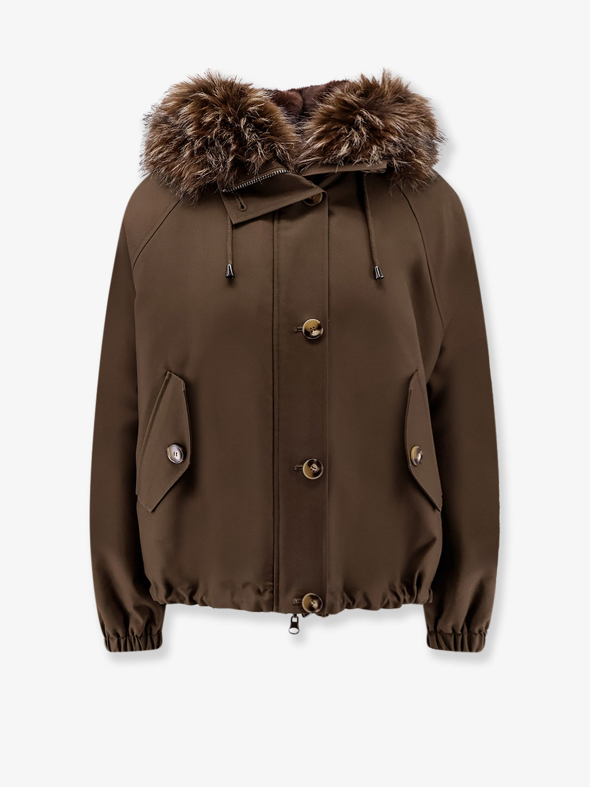 Reversible faux fur parka jacket