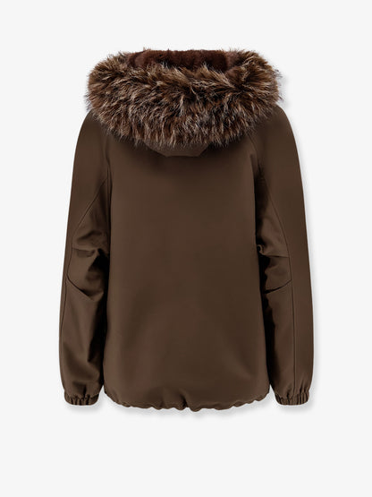 Reversible faux fur parka jacket thumbnail
