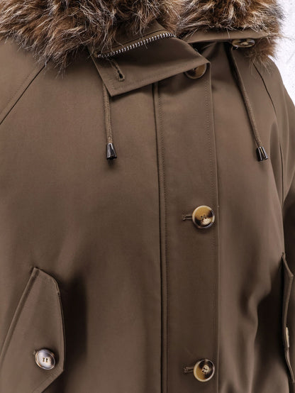 Reversible faux fur parka jacket thumbnail