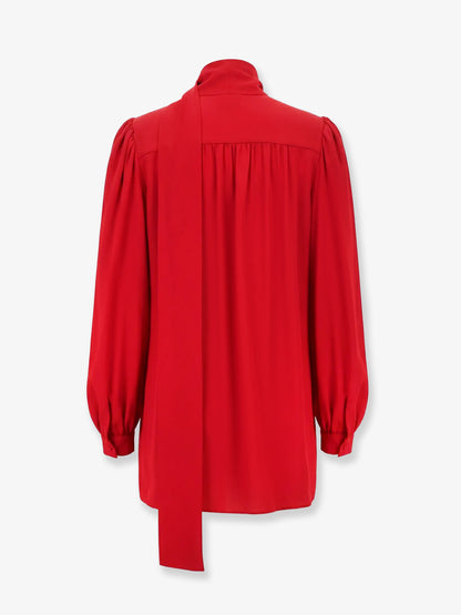 Silk shirt with bow thumbnail