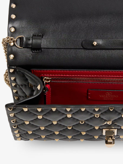 Borsa a tracolla Rockstud Spike in pelle con iconiche borchie all-over thumbnail