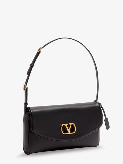 Borsa a spalla DeVain in pelle con VLogo Signature in metallo thumbnail