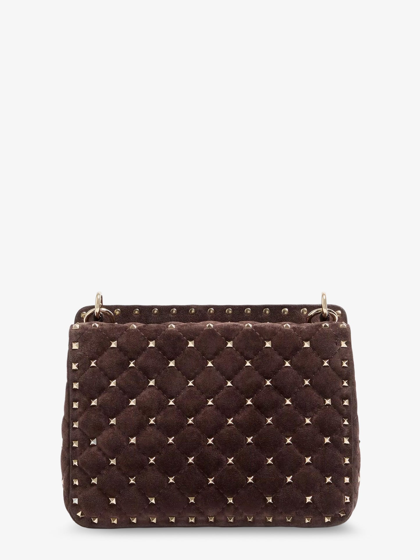 Rockstud Spike suede crossbody bag with iconic all-over studs