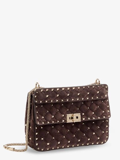 Rockstud Spike suede crossbody bag with iconic all-over studs thumbnail