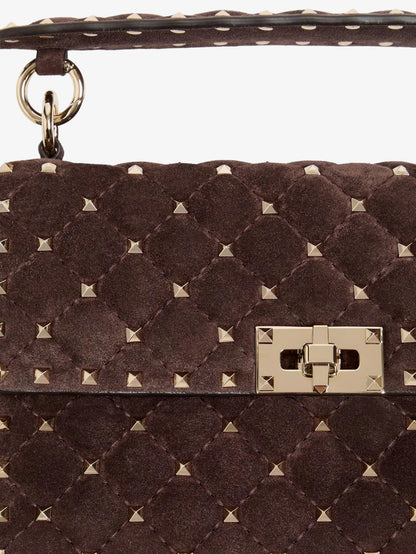 Rockstud Spike suede crossbody bag with iconic all-over studs thumbnail