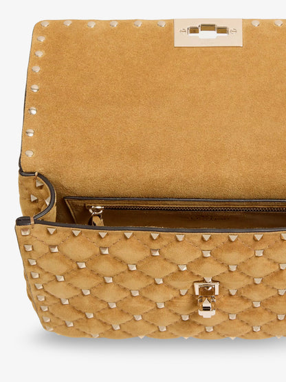 Rockstud Spike suede crossbody bag with iconic all-over studs thumbnail