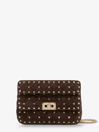 Rockstud Spike suede crossbody bag with all-over studs thumbnail