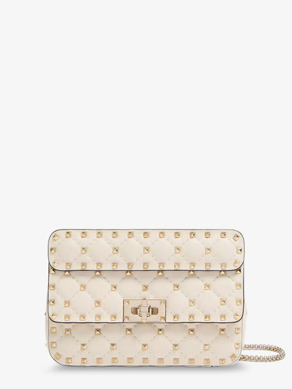 Rockstud Spike leather shoulder bag with iconic all-over studs thumbnail