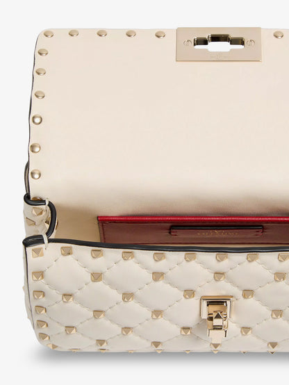Rockstud Spike leather shoulder bag with iconic all-over studs thumbnail