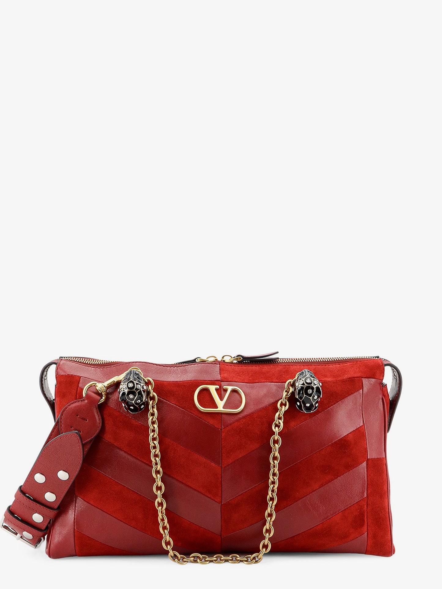 Borsa a spalla Panthea in suede e pelle