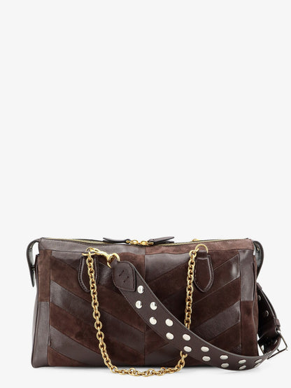Panthea suede and leather shoulder bag thumbnail