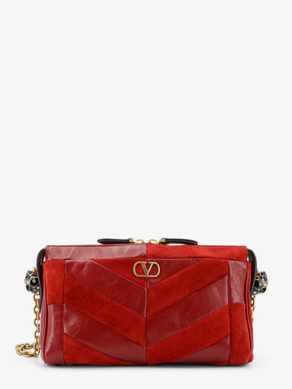Panthea suede and leather crossbody bag thumbnail
