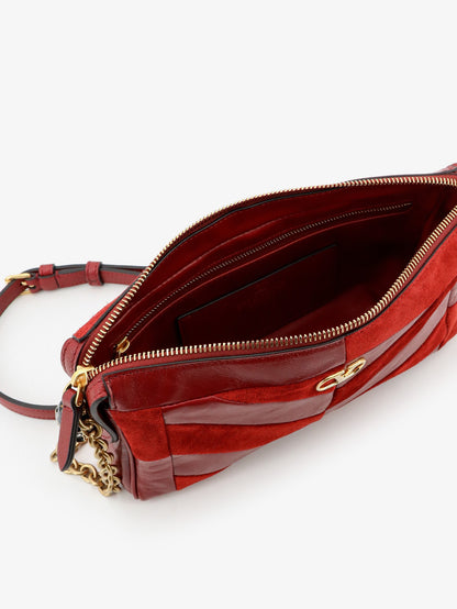 Panthea suede and leather crossbody bag thumbnail