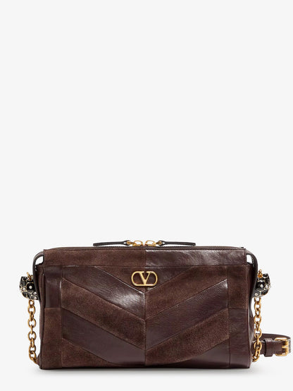 Panthea suede and leather crossbody bag thumbnail