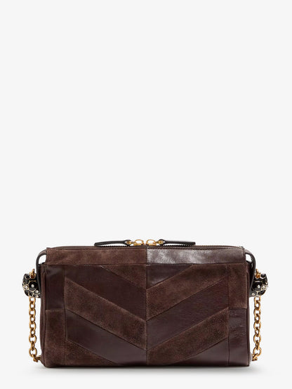 Panthea suede and leather crossbody bag thumbnail