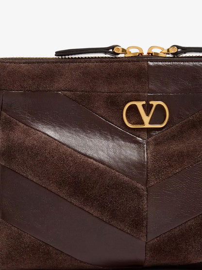 Panthea suede and leather crossbody bag thumbnail