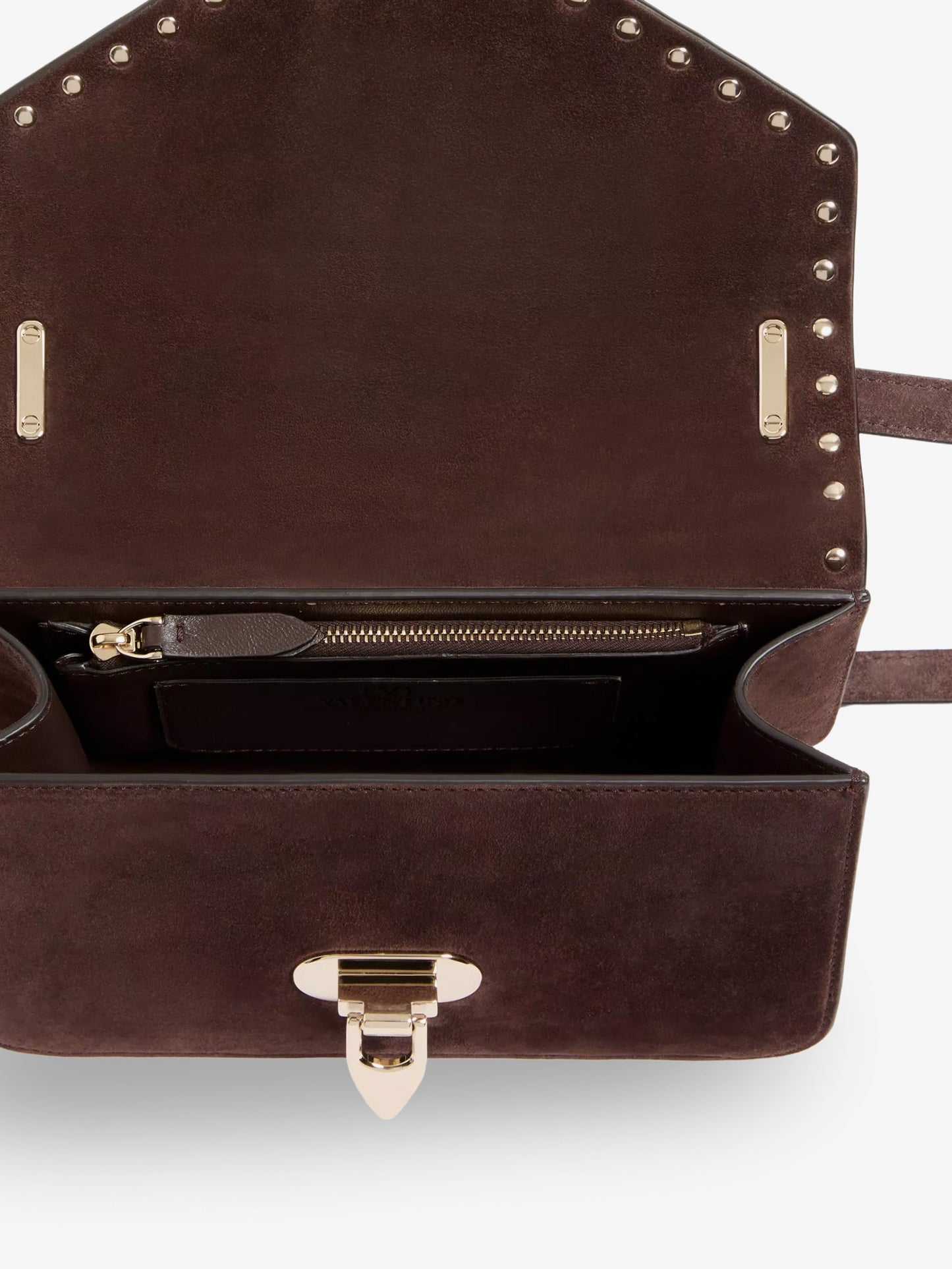 Rockstud suede crossbody bag