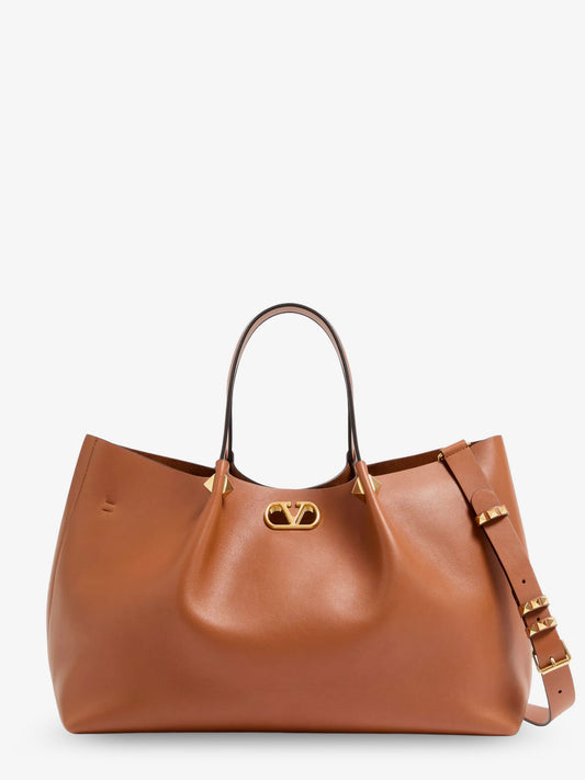 VLogo Signature Leather Tote Bag
