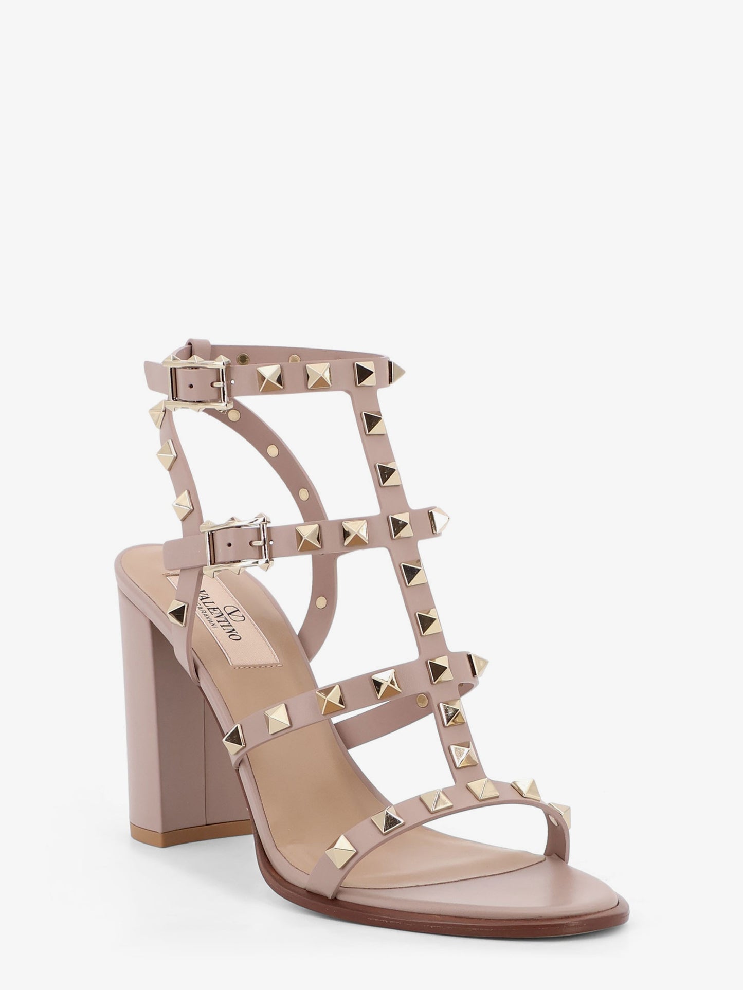 Rockstud leather sandals with iconic all-over studs