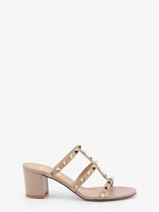 Rockstud leather sandals with iconic all-over studs