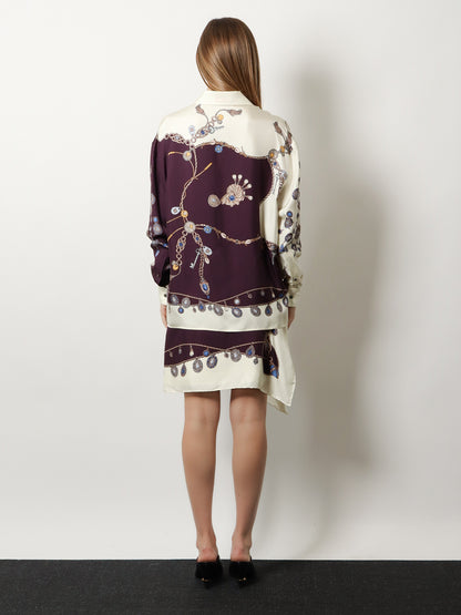 Printed silk twill shirt thumbnail