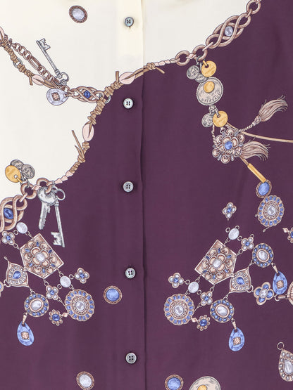 Printed silk twill shirt thumbnail