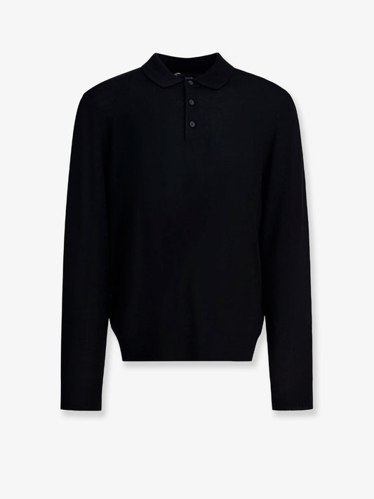 Merino wool polo shirt sweater