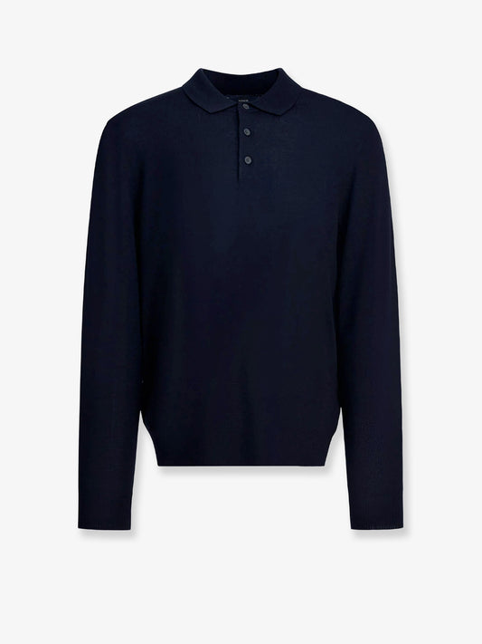 Merino wool polo shirt sweater